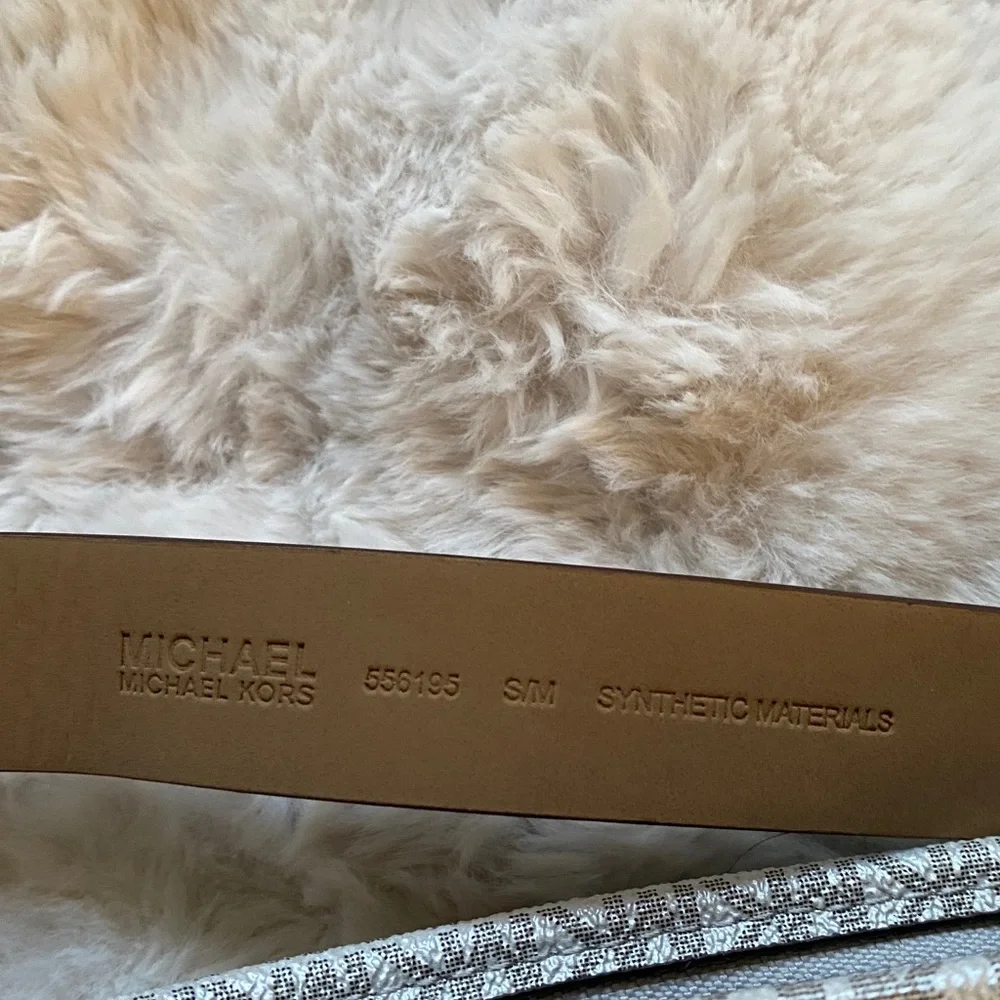 Michael Kors Silver White Logo Belt Bag with Silver Hardware - Picture 11 of 16